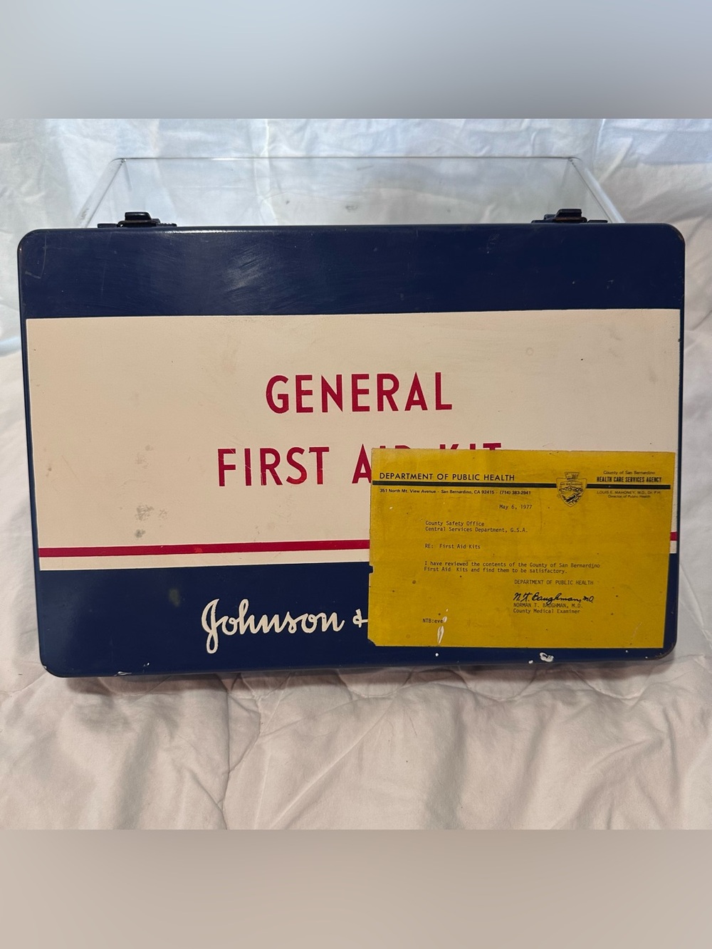 Johnson & Johnson Navy and White General First Aid Kit Case